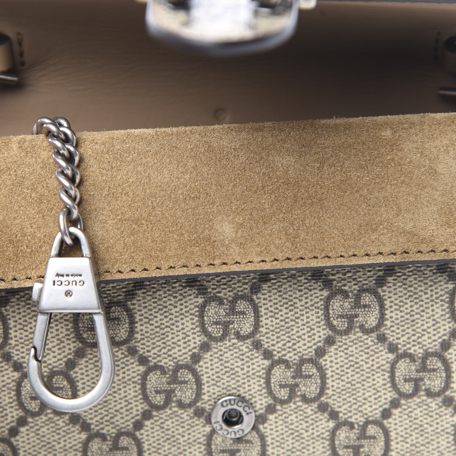 Gucci GG Supreme Monogram Super Mini Dionysus Shoulder Bag Taupe 10 of 12