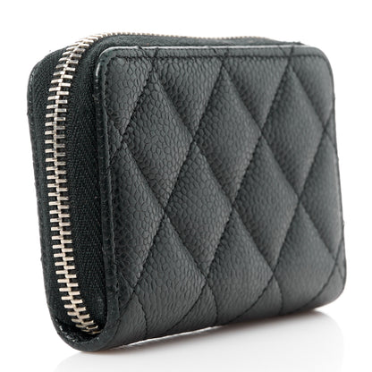 Chanel Caviar Quilted Zip Coin Purse Black 3 of 11