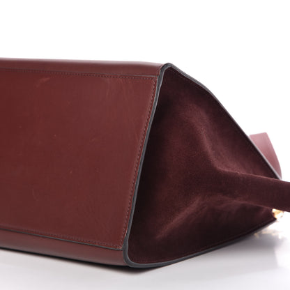 Celine Smooth Calfskin Suede Medium Trapeze Burgundy 7 of 9