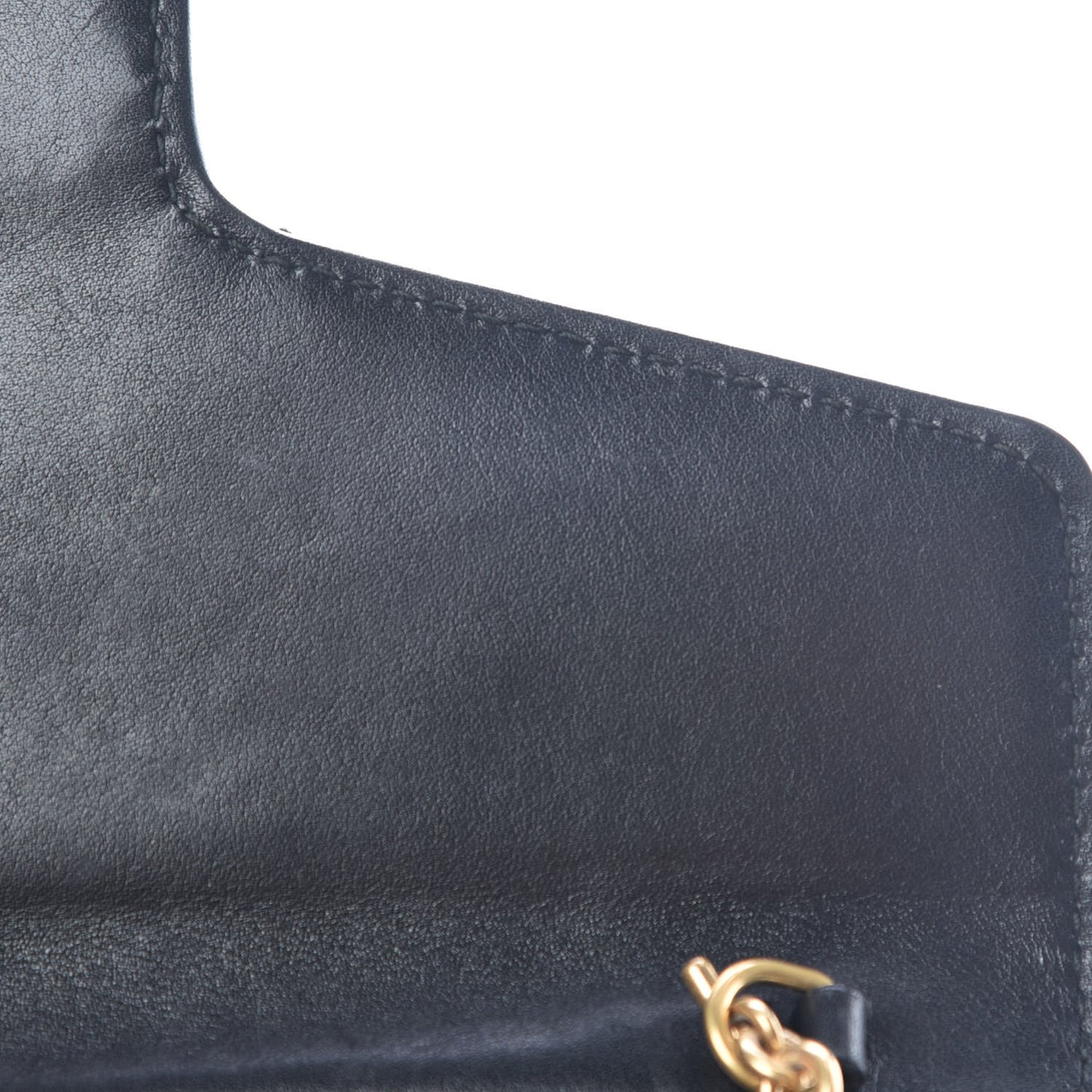 Calfskin Matelasse Mini GG Marmont Chain Wallet Black