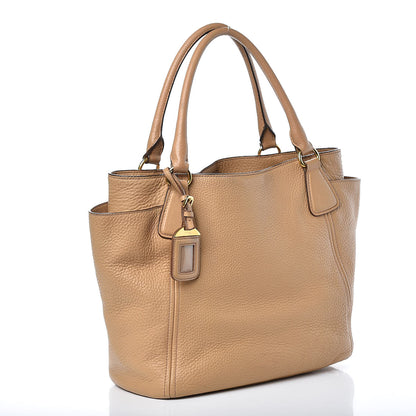Prada Vitello Daino Side Pocket Tote Sughero 3 of 16
