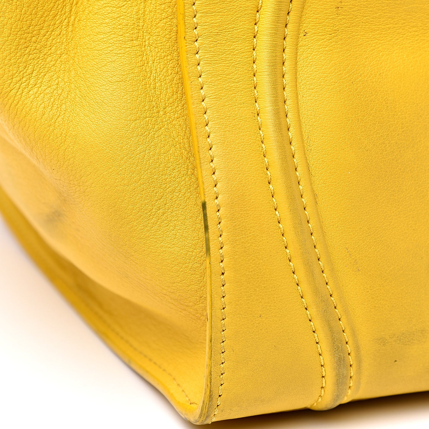 Supple Calfskin Medium Phantom Luggage Yellow
