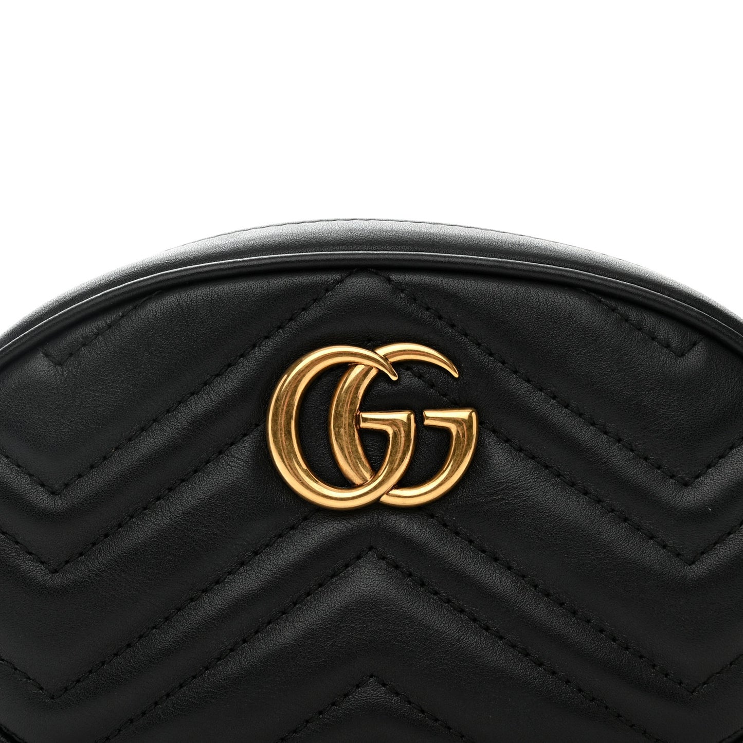 Calfskin Matelasse GG Marmont Belt Bag 85 34 Black