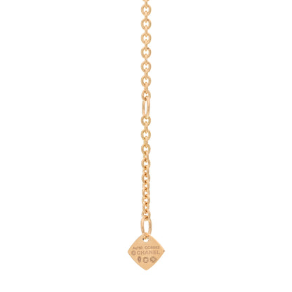 Chanel 18K Yellow Gold Diamond Coco Crush C Necklace 6 of 7