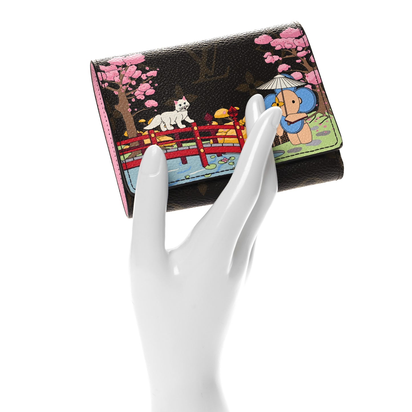 Monogram 2021 Christmas Animation Japanese Garden Victorine Wallet Wisteria Pink