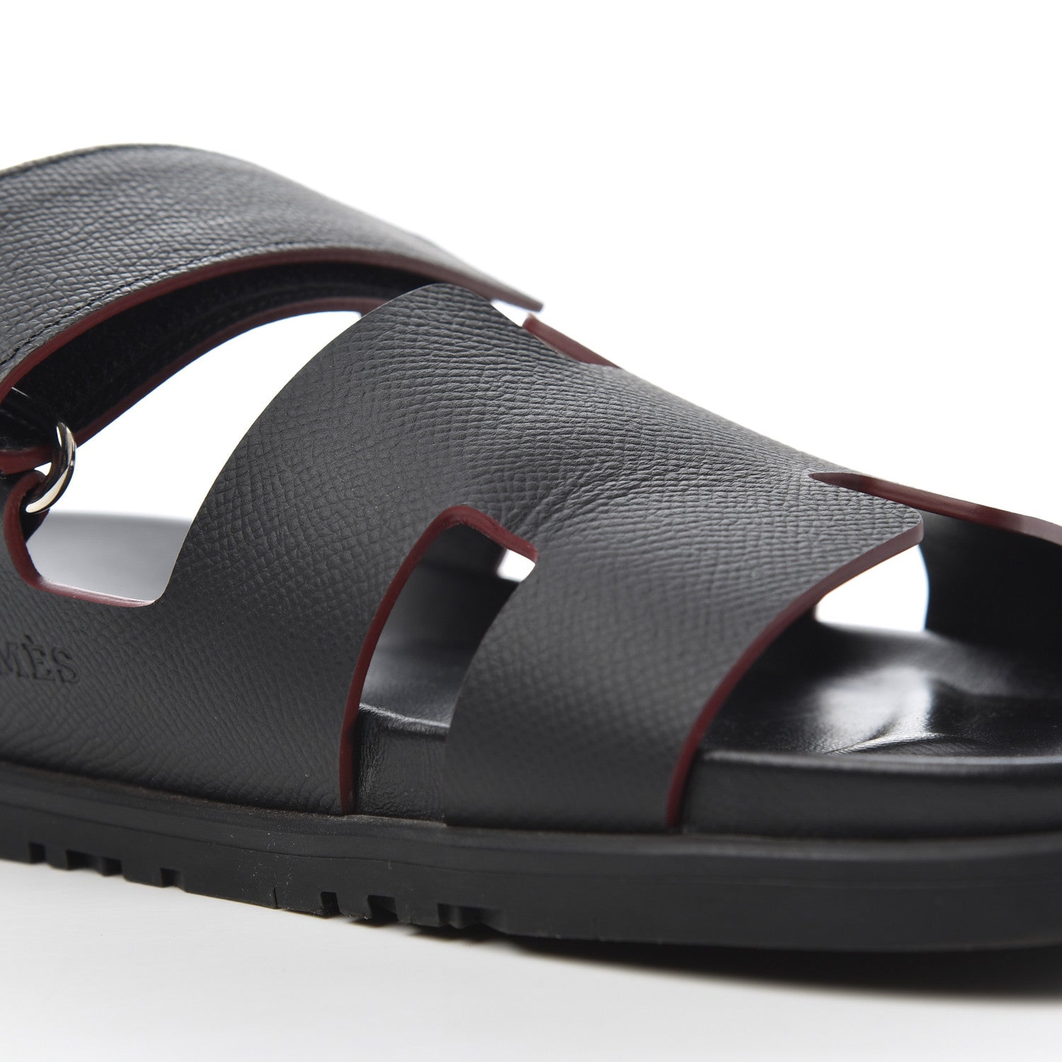 Hermes Epsom Mens Chypre Sandals 43 Black 9 of 15