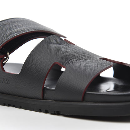Hermes Epsom Mens Chypre Sandals 43 Black 9 of 15