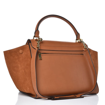 Celine Natural Calfskin Suede Medium Trapeze Tan 3 of 13