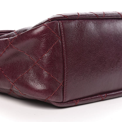 Chanel Glazed Calfskin Stitched On The Road Flap Plum 8 of 10