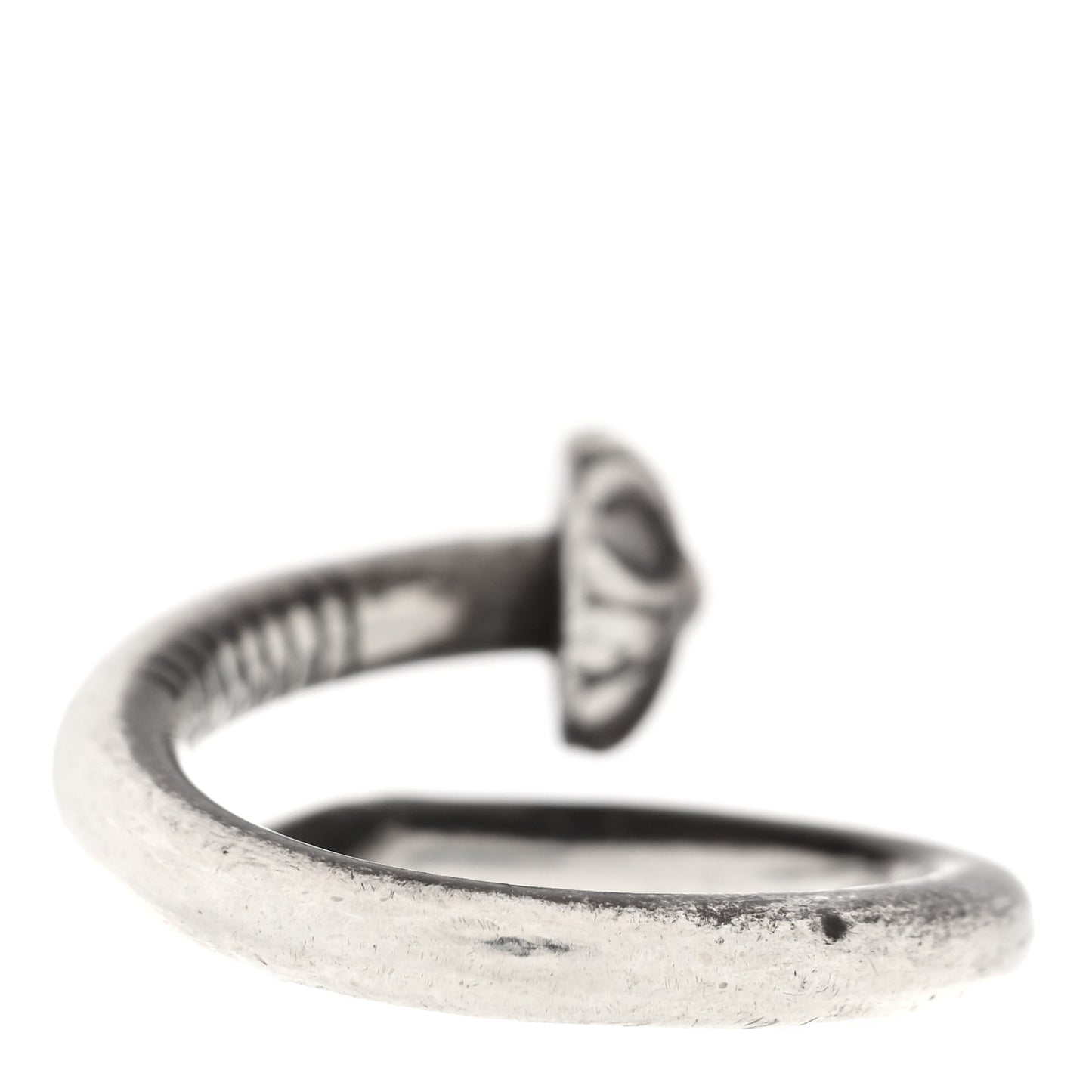 Sterling Silver Cross Ball Nail Ring 54 6.75