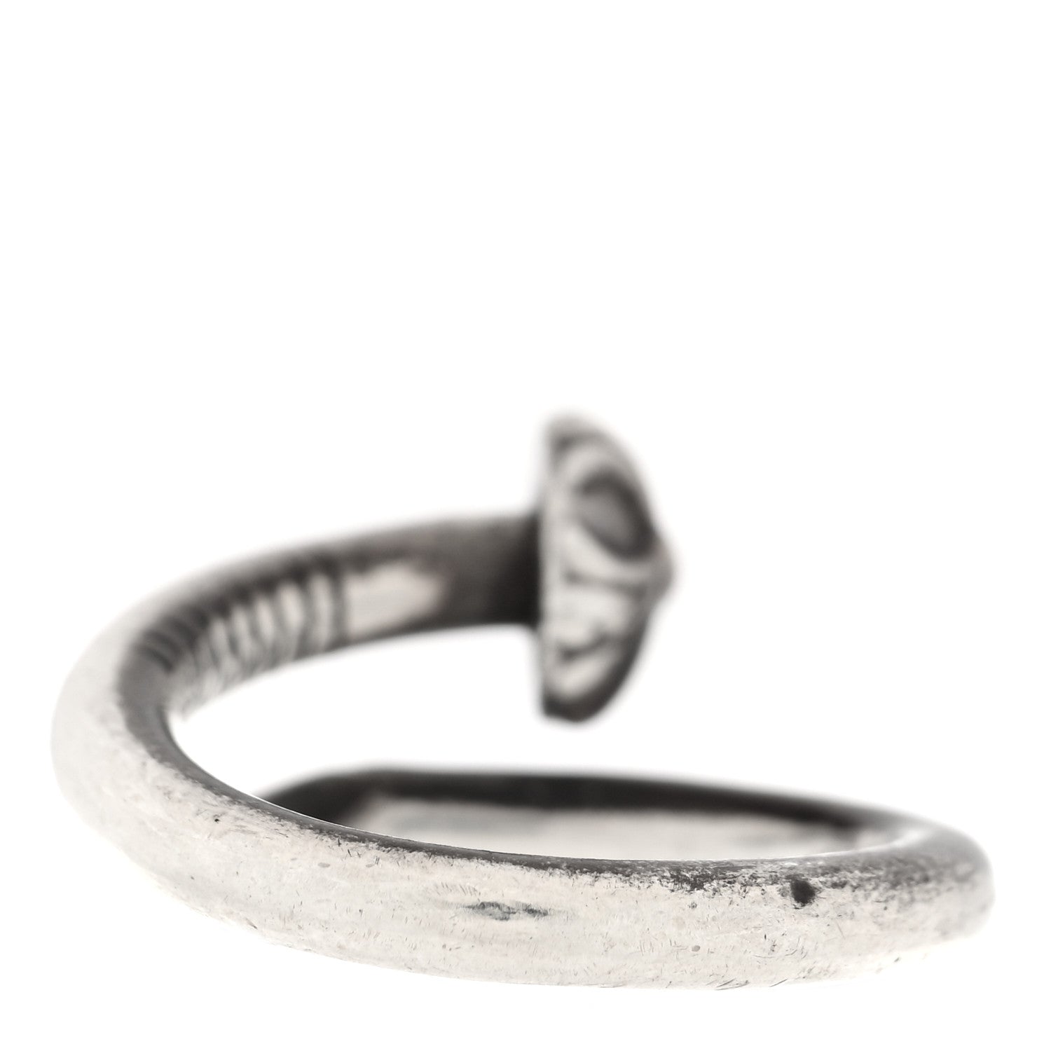 Chrome Hearts Sterling Silver Cross Ball Nail Ring 54 6.75 3 of 6