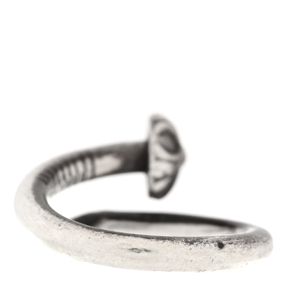 Chrome Hearts Sterling Silver Cross Ball Nail Ring 54 6.75 3 of 6