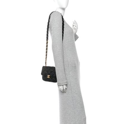 Chanel Lambskin Quilted Mini Lacquered Chain Flap Black 2 of 10