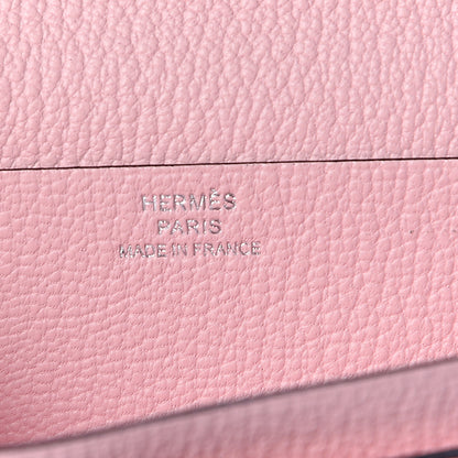 Hermes Chevre Mysore Bearn Gusset Wallet Rose Sakura 6 of 7