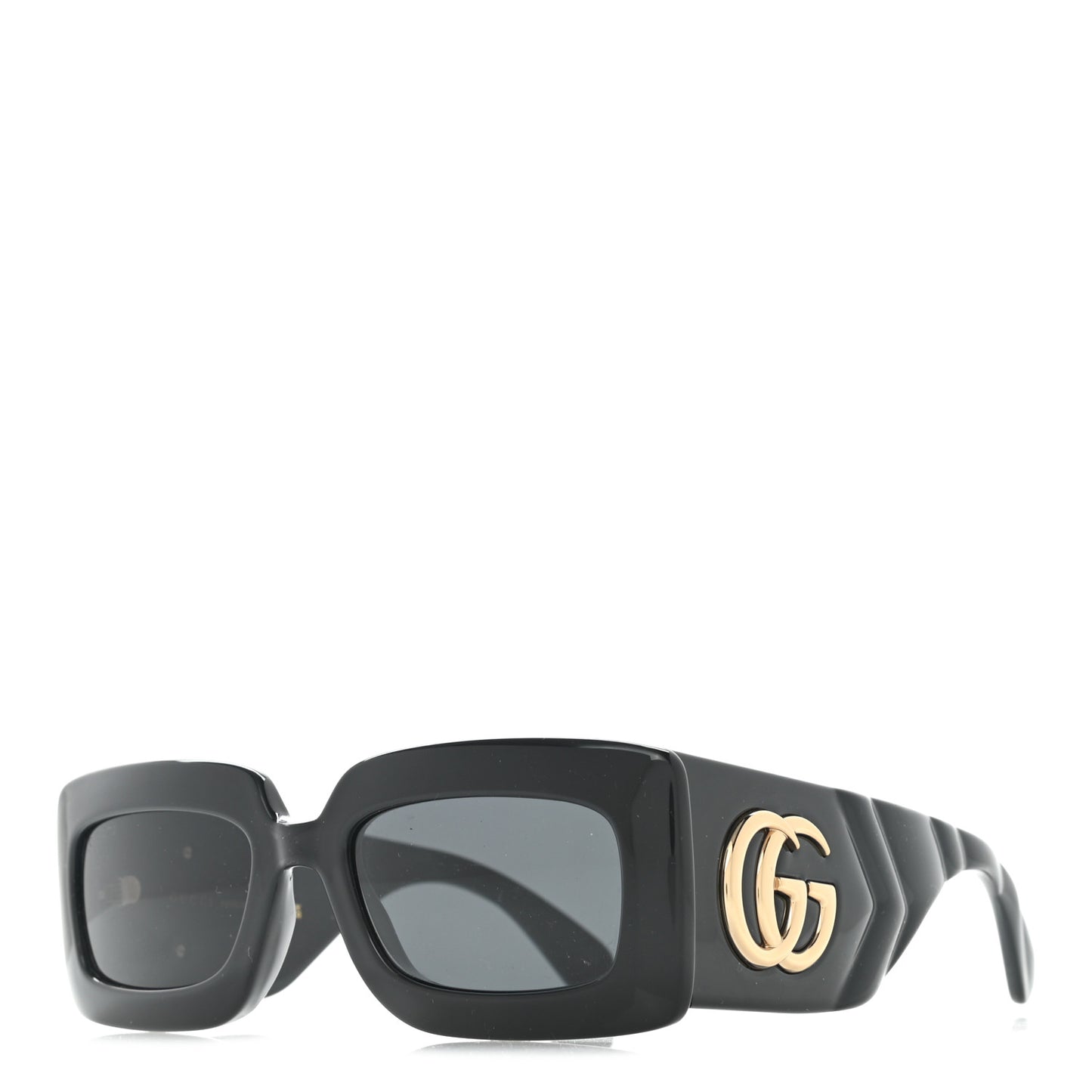 Acetate Rectangular Sunglasses GG0811S Black