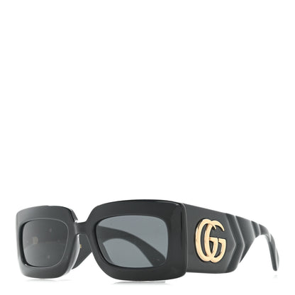 Gucci Acetate Rectangular Sunglasses GG0811S Black 1 of 8