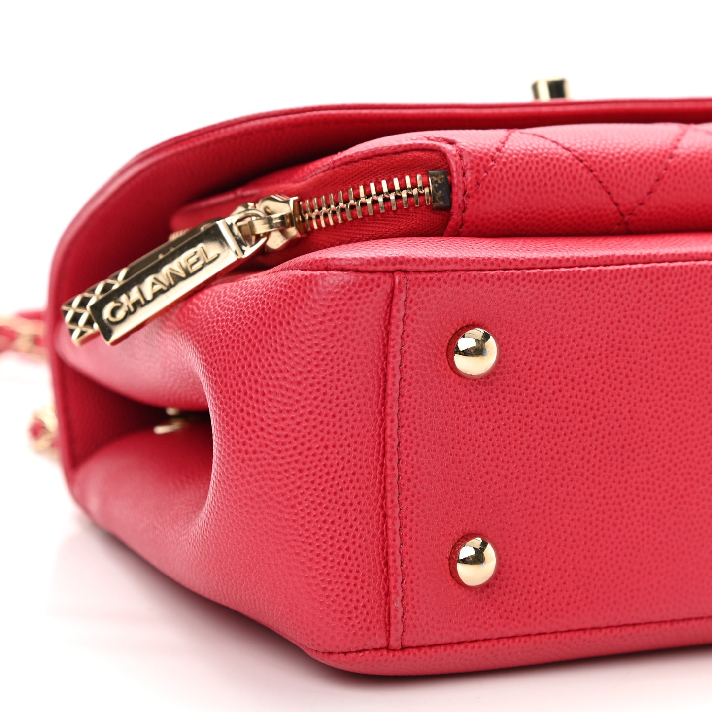 Caviar Quilted Small Business Affinity Flap Red
