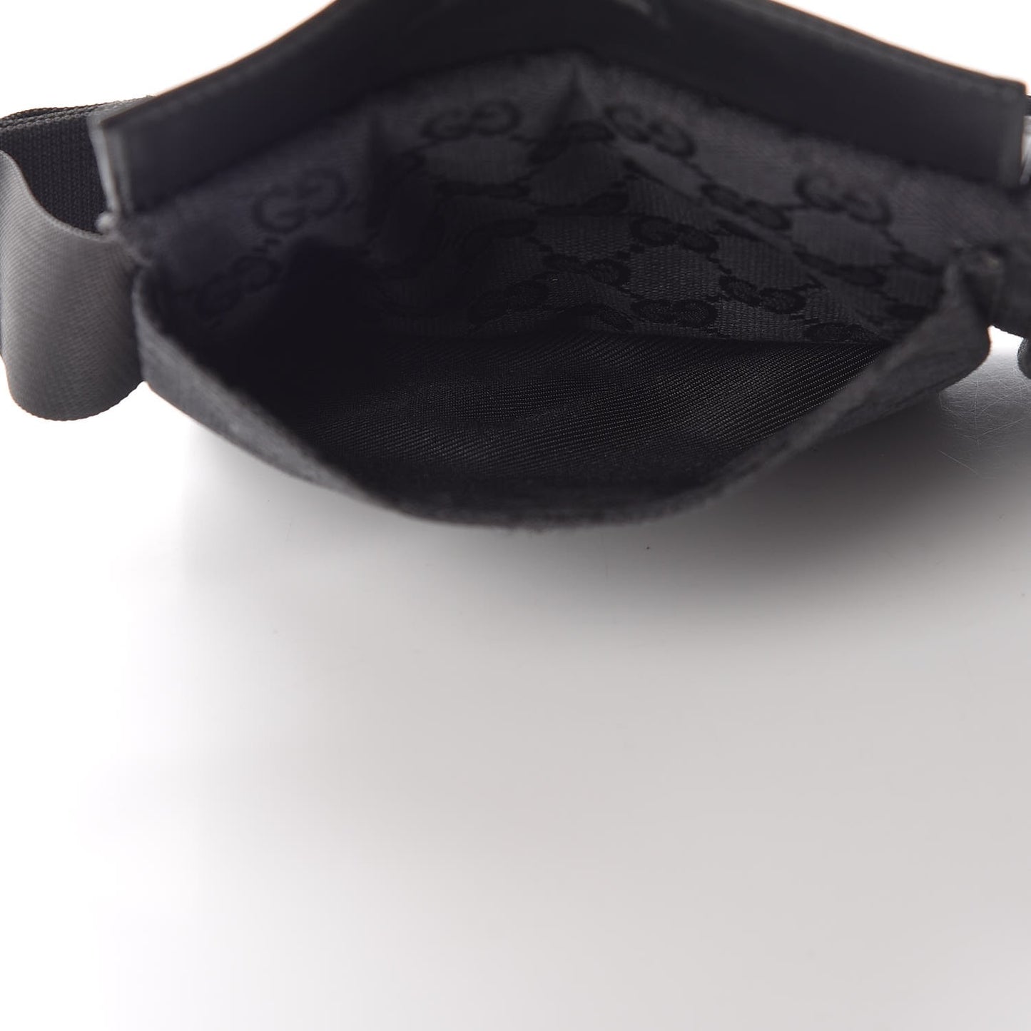 GG Monogram Double Pocket Belt Bag Black