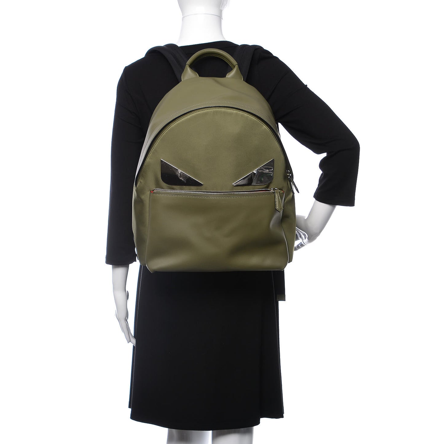 Nylon Vitello Liberty Metal Monster Eyes Rounded Backpack Equatore