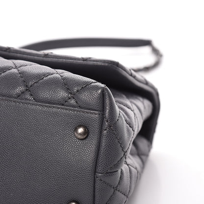 Chanel Caviar Quilted Small Coco Handle Flap Gray 16 of 18