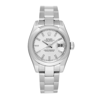 Rolex Stainless Steel 26mm Oyster Perpetual Date Watch Silver 179160 1 of 5