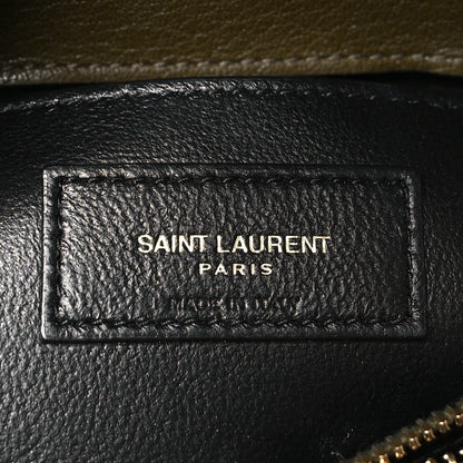 Saint Laurent Sheepskin Matelasse Chevron Monogram Medium College Bag Seawood 6 of 15