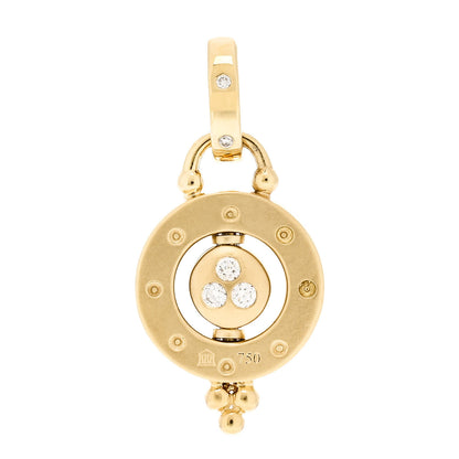 Temple St. Clair 18K Yellow Gold Diamond Blue Moonstone Mini Celestial Orbit Pendant 3 of 4