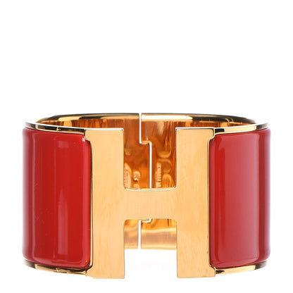 Hermes Enamel Extra Wide Clic Clac H Bracelet GM Red 1 of 4