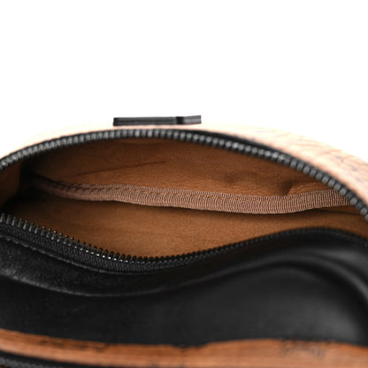 MCM Visetos Medium Belt Bag Cognac Black 7 of 10