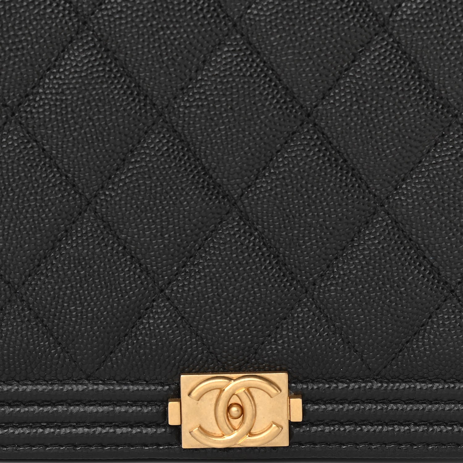 Chanel Caviar Quilted Boy Wallet On Chain WOC Black 9 of 15