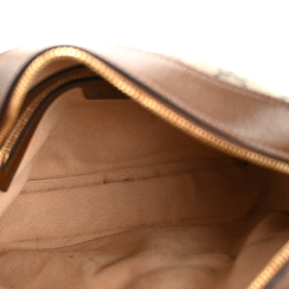 Gucci GG Supreme Monogram Small Horsebit 1955 Shoulder Bag Beige Brown Sugar 4 of 12