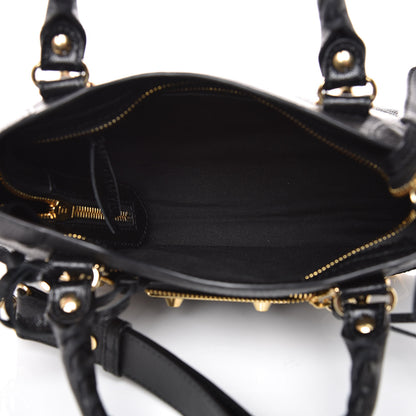 Balenciaga Chevre Gold Metallic Edge Hardware Mini City Black 5 of 7