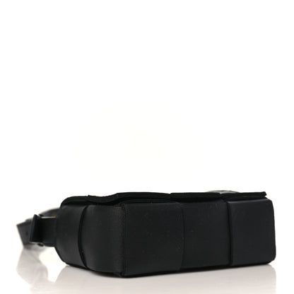 Bottega Veneta Lambskin Maxi Intrecciato Extra Mini Cassette Crossbody Bag Black 4 of 8