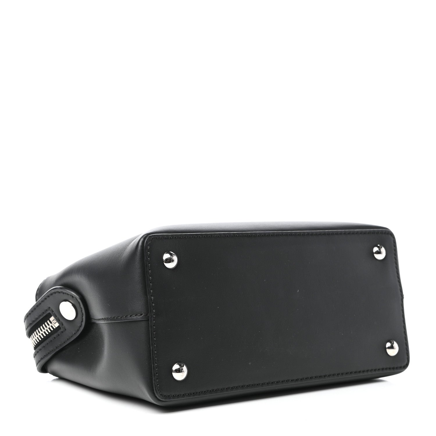 Fendi Vitello Baltico Hypnoteyes Studded Small Dotcom Click Chain Satchel Black 5 of 11