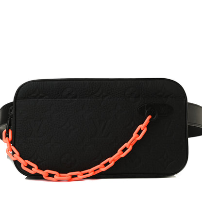 Louis Vuitton Taurillon Monogram Uniformes Solar Ray Soft Pochette Volga Belt Bag Black 7 of 10