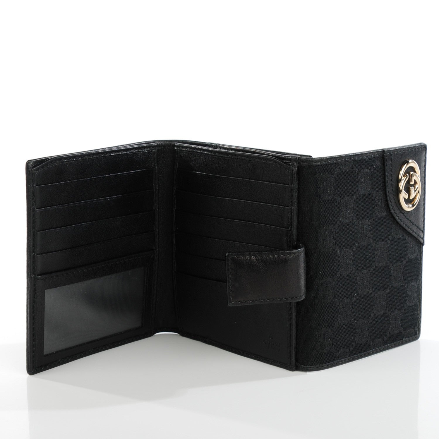 Gucci Monogram New Britt French Wallet Black 5 of 7