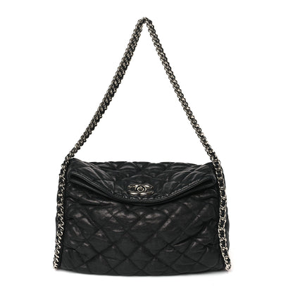 Chanel Washed Lambskin Chain Around Hobo Black 1 of 10