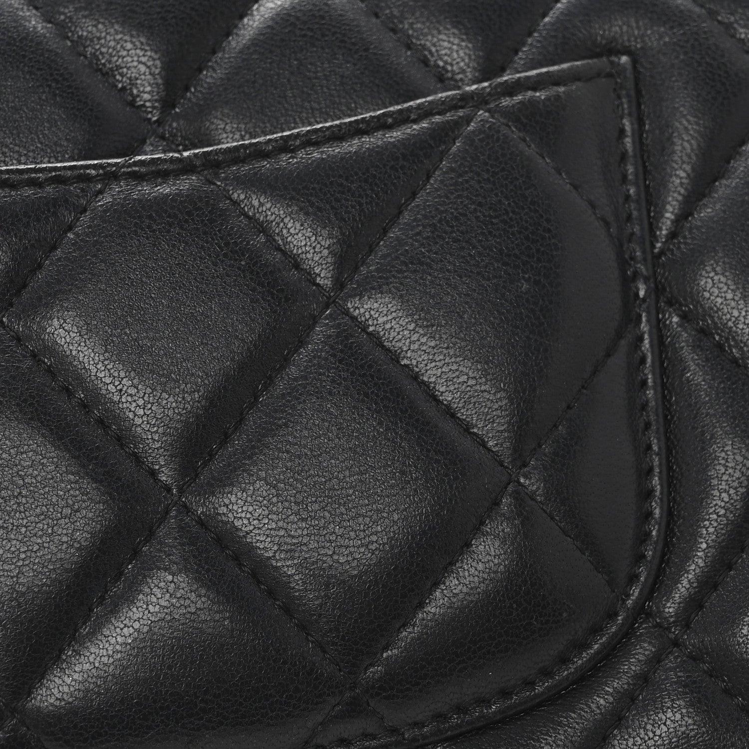Chanel Lambskin Quilted Large Flap Wallet Black 13 of 13