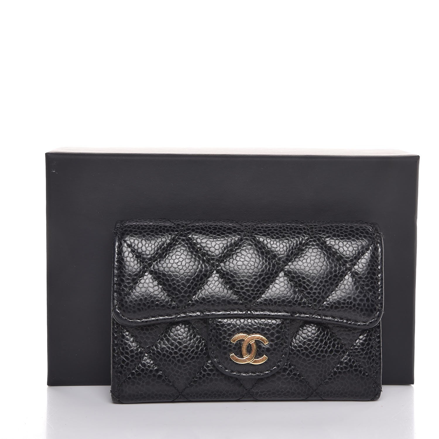 Chanel Caviar Quilted Flap Card Holder Black 8 of 8