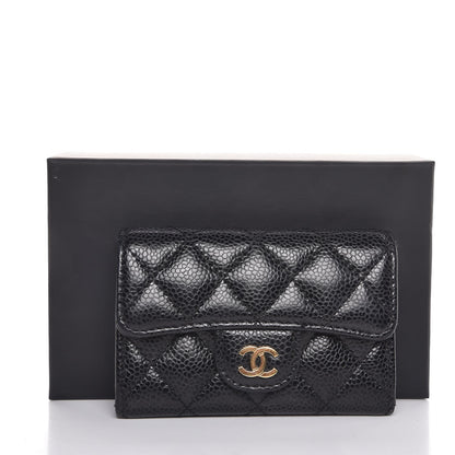 Chanel Caviar Quilted Flap Card Holder Black 8 of 8