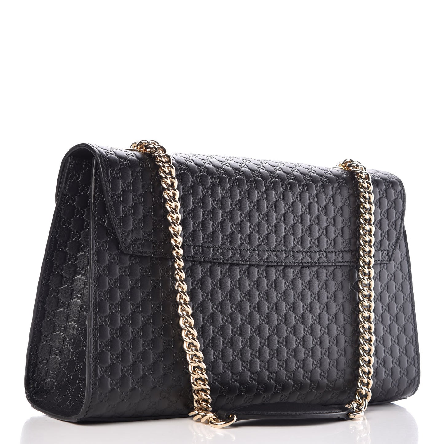 Microguccissima Medium Emily Chain Shoulder Bag Black