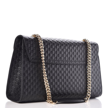 Gucci Microguccissima Medium Emily Chain Shoulder Bag Black 3 of 15