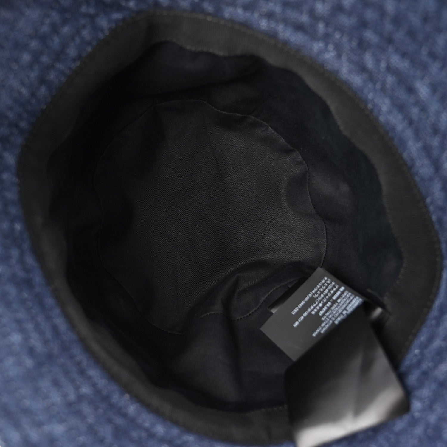 Prada Denim Metal Triangle Logo Bucket Hat M Navy 6 of 7