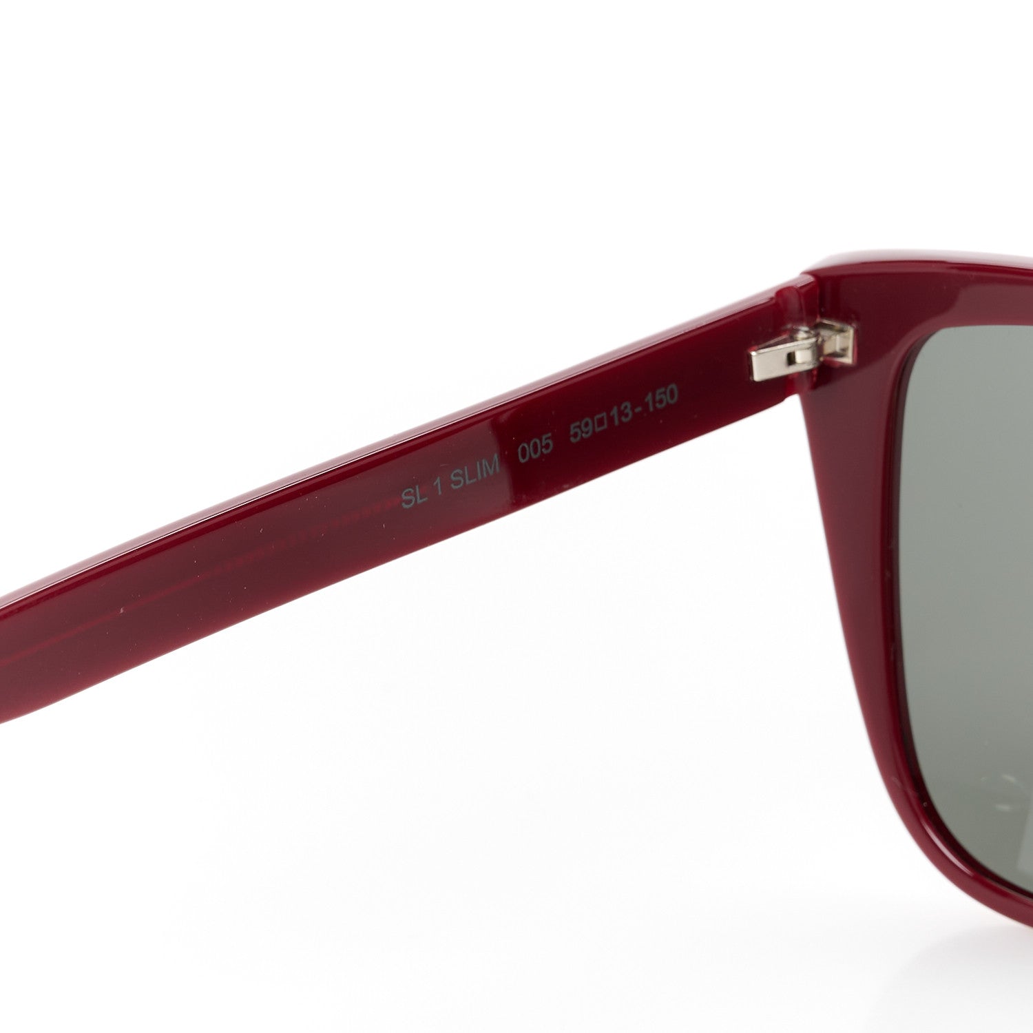 Saint Laurent Acetate Sunglasses SL 1 Slim Red 5 of 8