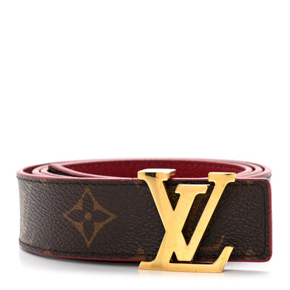 Louis Vuitton Calfskin Monogram 30mm LV Initiales Reversible Belt 80 32 Fuschia 1 of 5