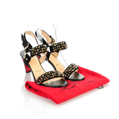 Christian Louboutin Suede Bikee Bike Sandals 35 Black 7 of 7