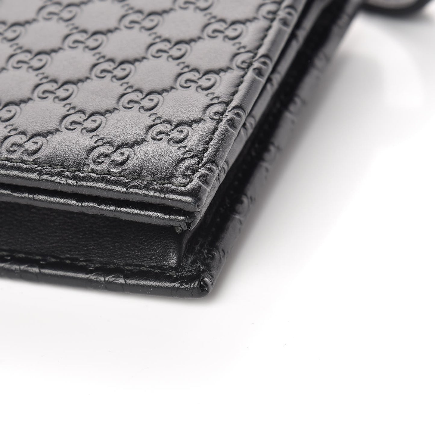 Microguccissima Crossbody Wallet Black