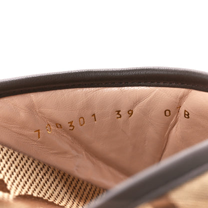 Gucci Monogram Jumbo GG Nappa Samoa Platform 40mm Slide Sandals 39 Camel Ebony New Acero 9 of 10