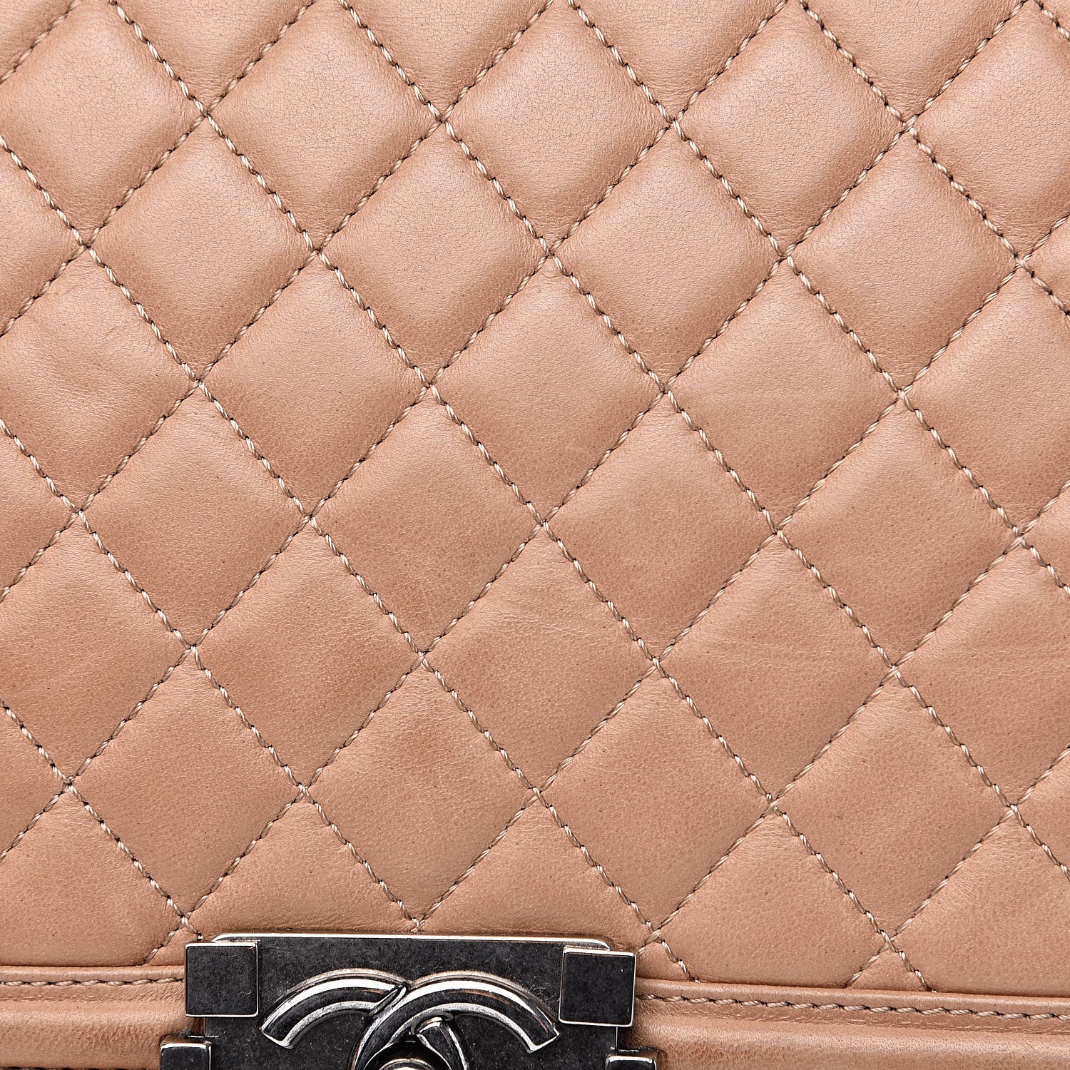 Chanel Lambskin Quilted Large Boy Flap Dark Beige 15 of 22