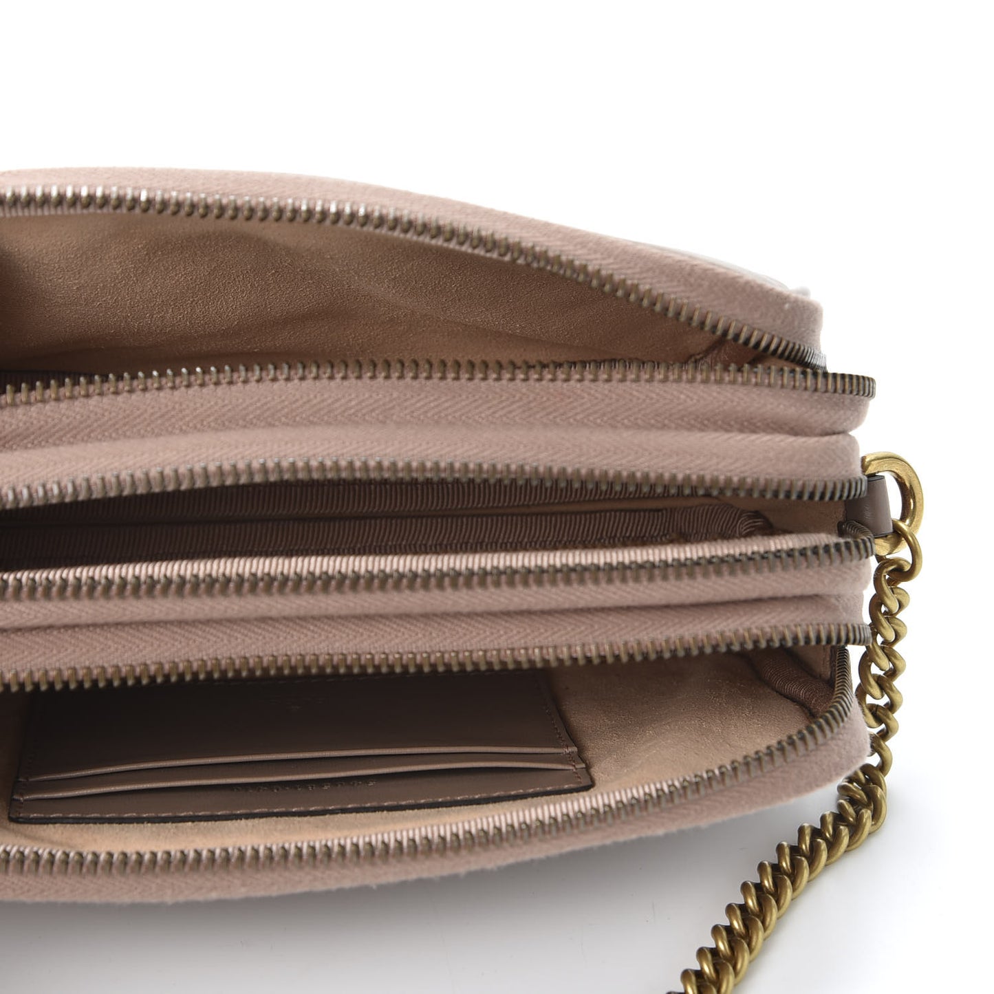 Calfskin Matelasse Mini GG Marmont Chain Crossbody Bag Porcelain Rose
